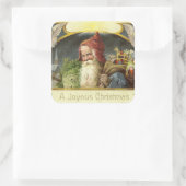 ヴィンテージサンタホリデーステッカー スクエアシール (バッグ)