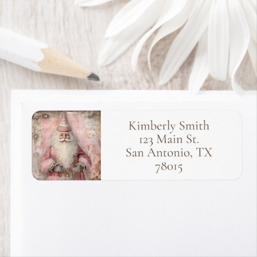 ヴィンテージサンタホリデー差出人住所 ラベル (インサイチュ)