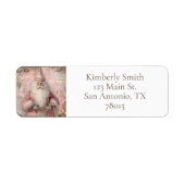 ヴィンテージサンタホリデー差出人住所 ラベル (正面)