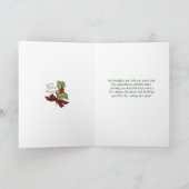 ヴィンテージサンタホリーチストマスカードお母さん シーズンカード (内部)