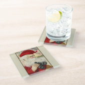 ヴィンテージサンタホールディング双眼鏡 ガラスコースター (アングル)