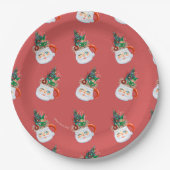 ヴィンテージサンタマグ紙プレート ペーパープレート (正面)