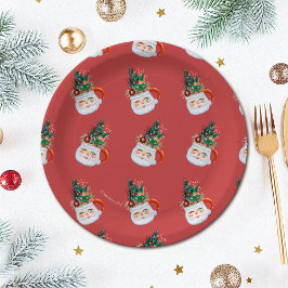 ヴィンテージサンタマグ紙プレート ペーパープレート