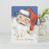 ヴィンテージサンタミュージッククリスマスパーティの招待状 招待状 (スタンド正面)