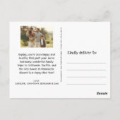 ヴィンテージサンタメリークリスマスカスタム家族の写真 ポストカード (裏面)