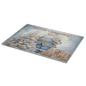 ヴィンテージサンタメリークリスマスモノグラム | カッティングボード (角)