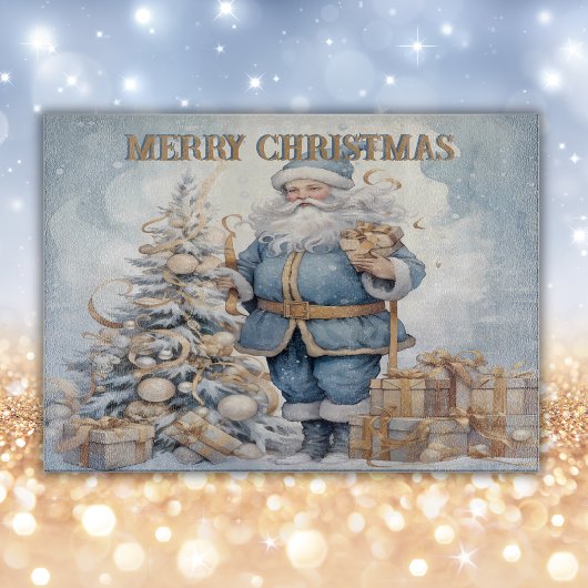 ヴィンテージサンタメリークリスマスモノグラム | カッティングボード