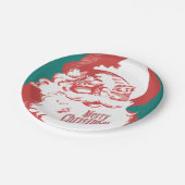 ヴィンテージサンタメリークリスマス紙プレート ペーパープレート (アングル)