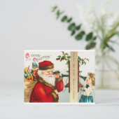 ヴィンテージサンタメリークリスマス ポストカード (スタンド正面)