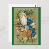 ヴィンテージサンタメリークリスマス ポストカード (正面/裏面)