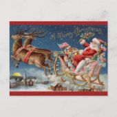 ヴィンテージサンタメリークリスマス ポストカード (正面)