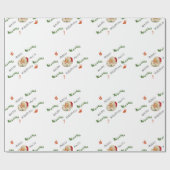 ヴィンテージサンタメリークリスマス ラッピングペーパー (フラット)