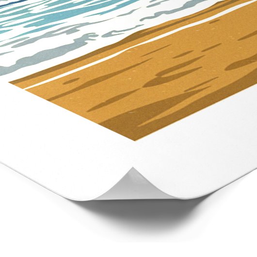 ヴィンテージサンタモニカカリフォルニア ポスター (角)