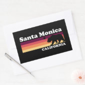 ヴィンテージサンタモニカカリフォルニア 長方形シール (封筒)