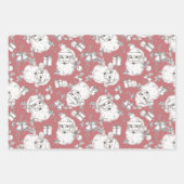 ヴィンテージサンタラッピング紙 ラッピングペーパーシート (正面2)