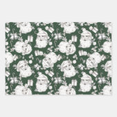 ヴィンテージサンタラッピング紙 ラッピングペーパーシート (正面)