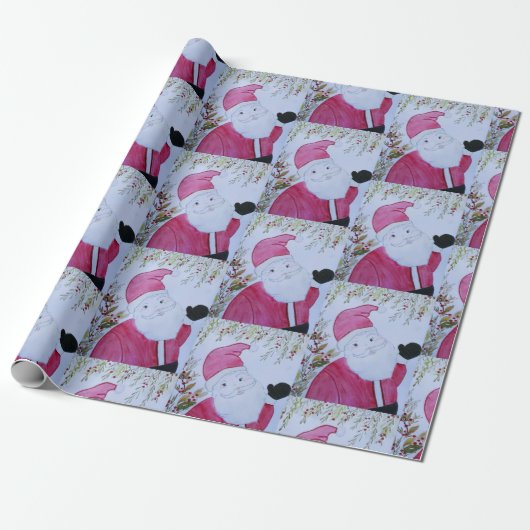 ヴィンテージサンタラッピング紙 ラッピングペーパー (アンロールド)