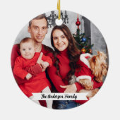 ヴィンテージサンタレトロカラーと写真 セラミックオーナメント (裏面)