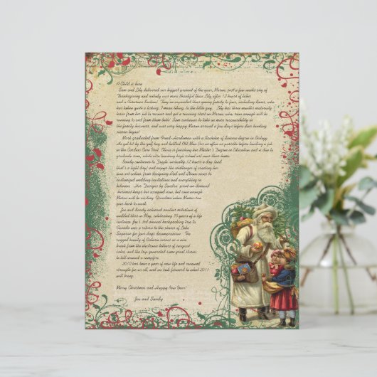 ヴィンテージサンタレトロサークルクリスマスレター (スタンド正面)