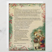 ヴィンテージサンタレトロサークルクリスマスレター (正面/裏面)