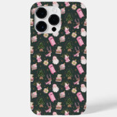 ヴィンテージサンタレトロピンククリスマスカスタムクリスマスモノグラム Case-Mate iPhoneケース (裏面)