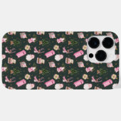 ヴィンテージサンタレトロピンククリスマスカスタムクリスマスモノグラム Case-Mate iPhoneケース (裏面 (横))