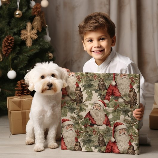 ヴィンテージサンタレトロラッピング紙 ラッピングペーパーシート