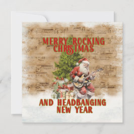 ヴィンテージサンタロッカースクエア折りたたみカード