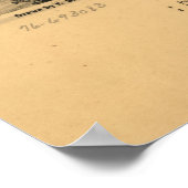 ヴィンテージサンタローザCAの絵図(1876) ポスター (角)