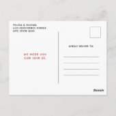 ヴィンテージサンタ伝統的クリスマス招待状 ポストカード (裏面)