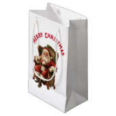 ヴィンテージサンタ伝統的クリスマス スモールペーパーバッグ (正面アングル)