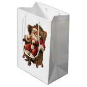 ヴィンテージサンタ伝統的クリスマス ミディアムペーパーバッグ (裏面アングル)
