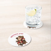 ヴィンテージサンタ伝統的クリスマス ラウンドペーパーコースター (インサイチュ)