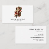 ヴィンテージサンタ伝統的クリスマス 名刺 (正面/裏面)