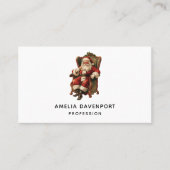 ヴィンテージサンタ伝統的クリスマス 名刺 (正面)