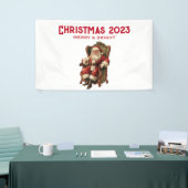 ヴィンテージサンタ伝統的クリスマス 横断幕 (トレードショー)