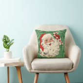 ヴィンテージサンタ保持キャンディーケーン装飾用クッション クッション (椅子)