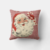 ヴィンテージサンタ保持キャンディーケーン装飾用クッション クッション (裏面)