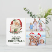 ヴィンテージサンタ写真メリークリスマスグリーティング シーズンカード (スタンド正面)
