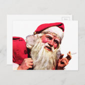 ヴィンテージサンタ喫煙たばこ シーズンポストカード (正面/裏面)