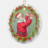 ヴィンテージサンタ固定リース セラミックオーナメント (左)