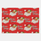 ヴィンテージサンタ応援 ラッピングペーパーシート (正面)