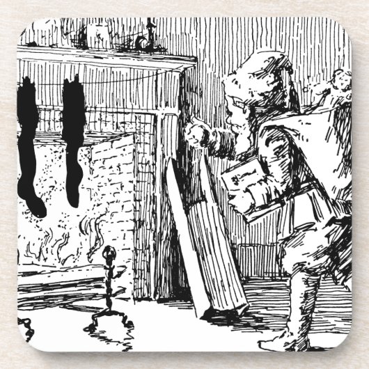 ヴィンテージサンタ持ち帰り玩具 コースター (正面)