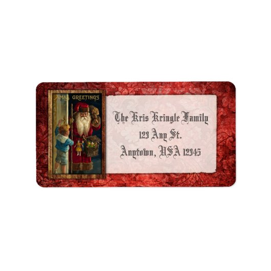 ヴィンテージサンタ持ち帰り玩具 ラベル (正面)