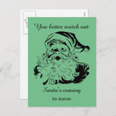 ヴィンテージサンタ来ズ・トゥ・タウン シーズンポストカード (正面/裏面)