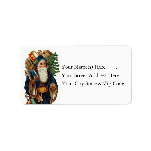 ヴィンテージサンタ玩具住所 シール (正面)