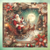 ヴィンテージサンタ窓の貼り ウィンドウサイン (シート3)