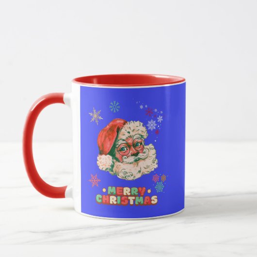 ヴィンテージサンタ節メリークリスマス マグカップ (左)