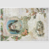 ヴィンテージサンタ素朴・ランドスケープ・ミュージック・コラージュ 薄葉紙 (正面)