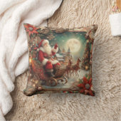 ヴィンテージサンタ装飾用クッション クッション (ブランケット)